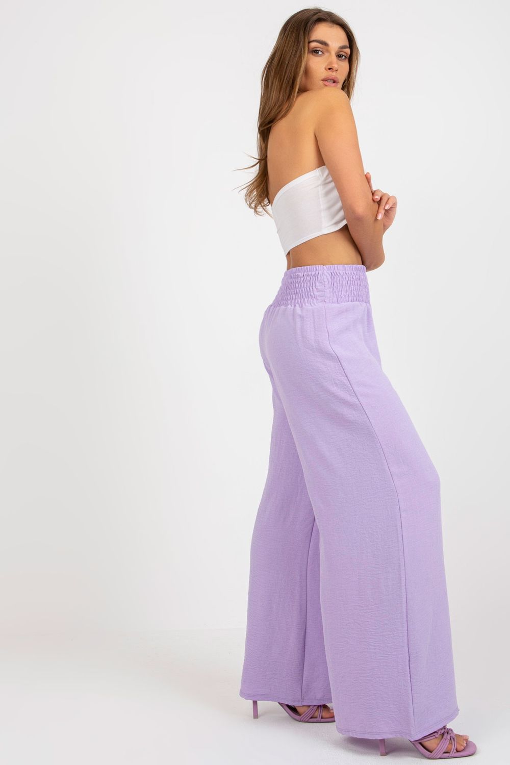 Spodnie Damskie Model DHJ-SP-8390.70 Light Violet - Italy Moda - obrazek 3