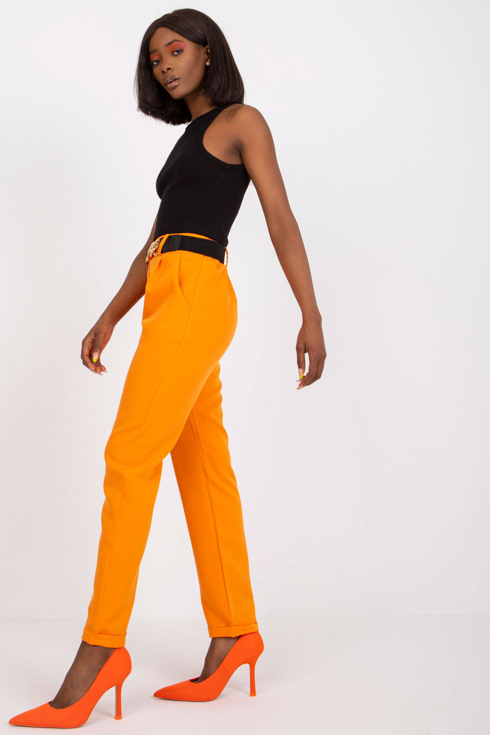 Spodnie Damskie Model DHJ-SP-13165.20 Light Orange - Italy Moda - obrazek 3