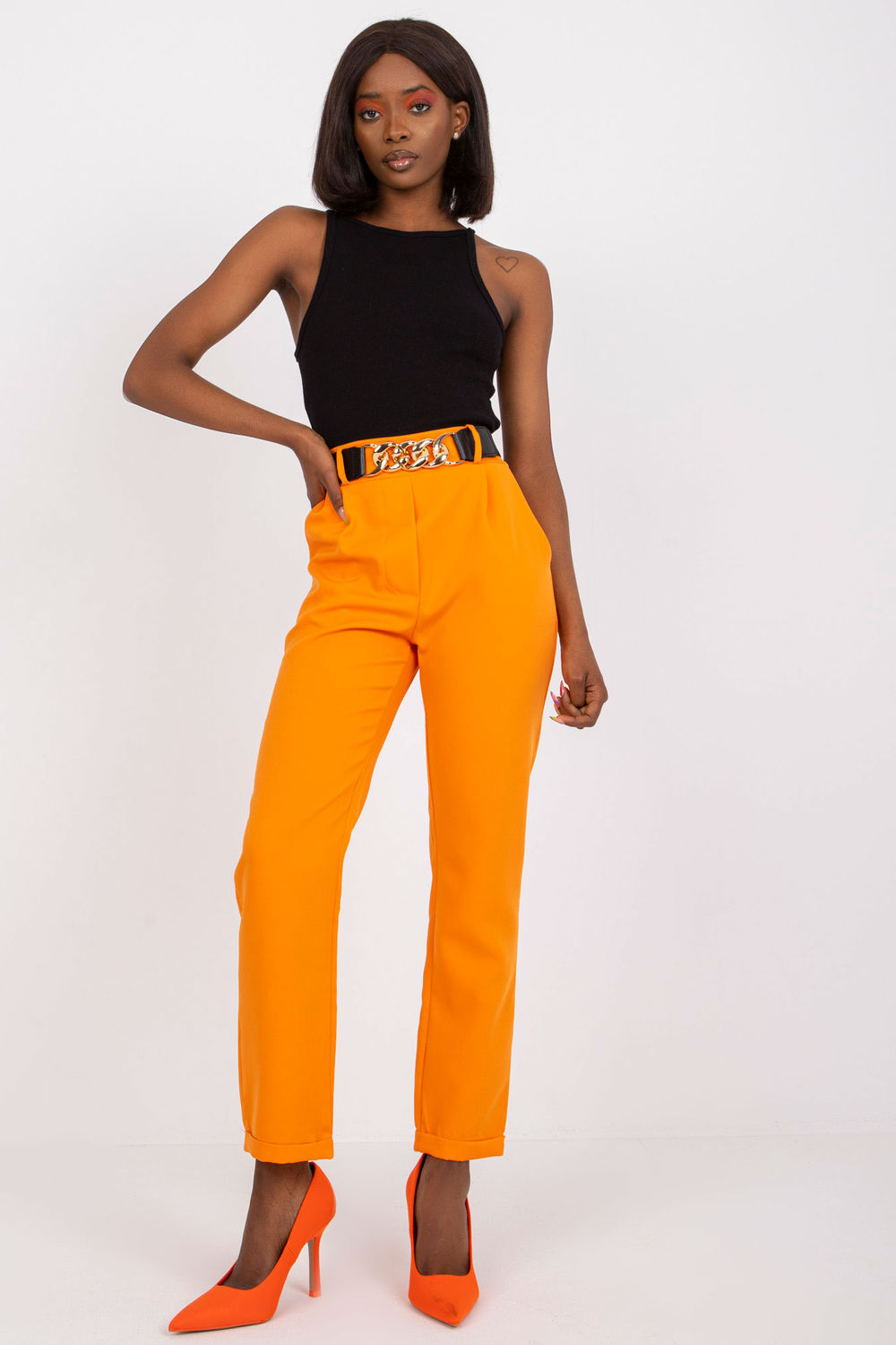 Spodnie Damskie Model DHJ-SP-13165.20 Light Orange - Italy Moda - obrazek 4