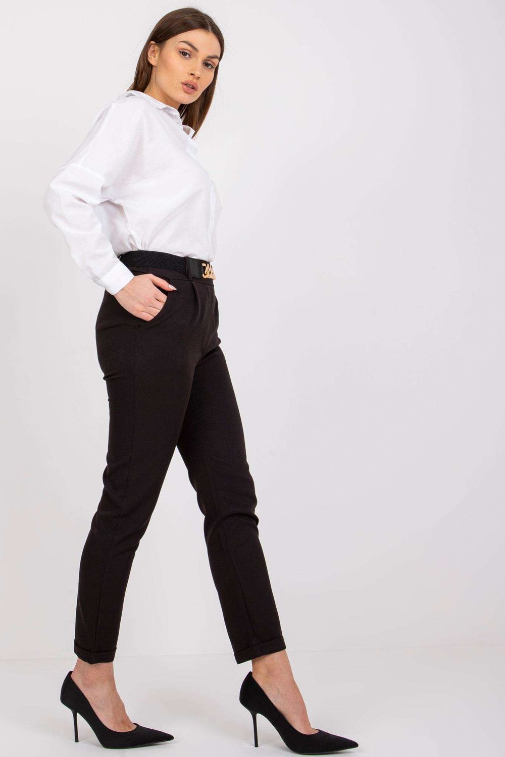 Spodnie Damskie Model DHJ-SP-13165.20 Black - Italy Moda - obrazek 2