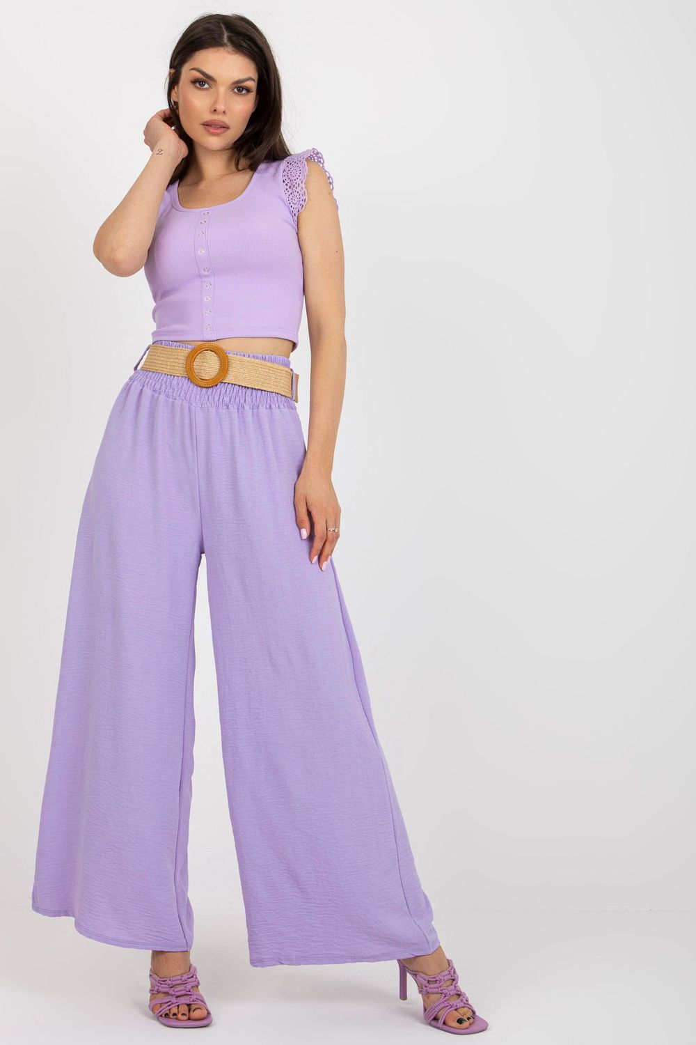 Spodnie Damskie Model DHJ-SP-8387.57 Light Violet - Italy Moda - obrazek 2