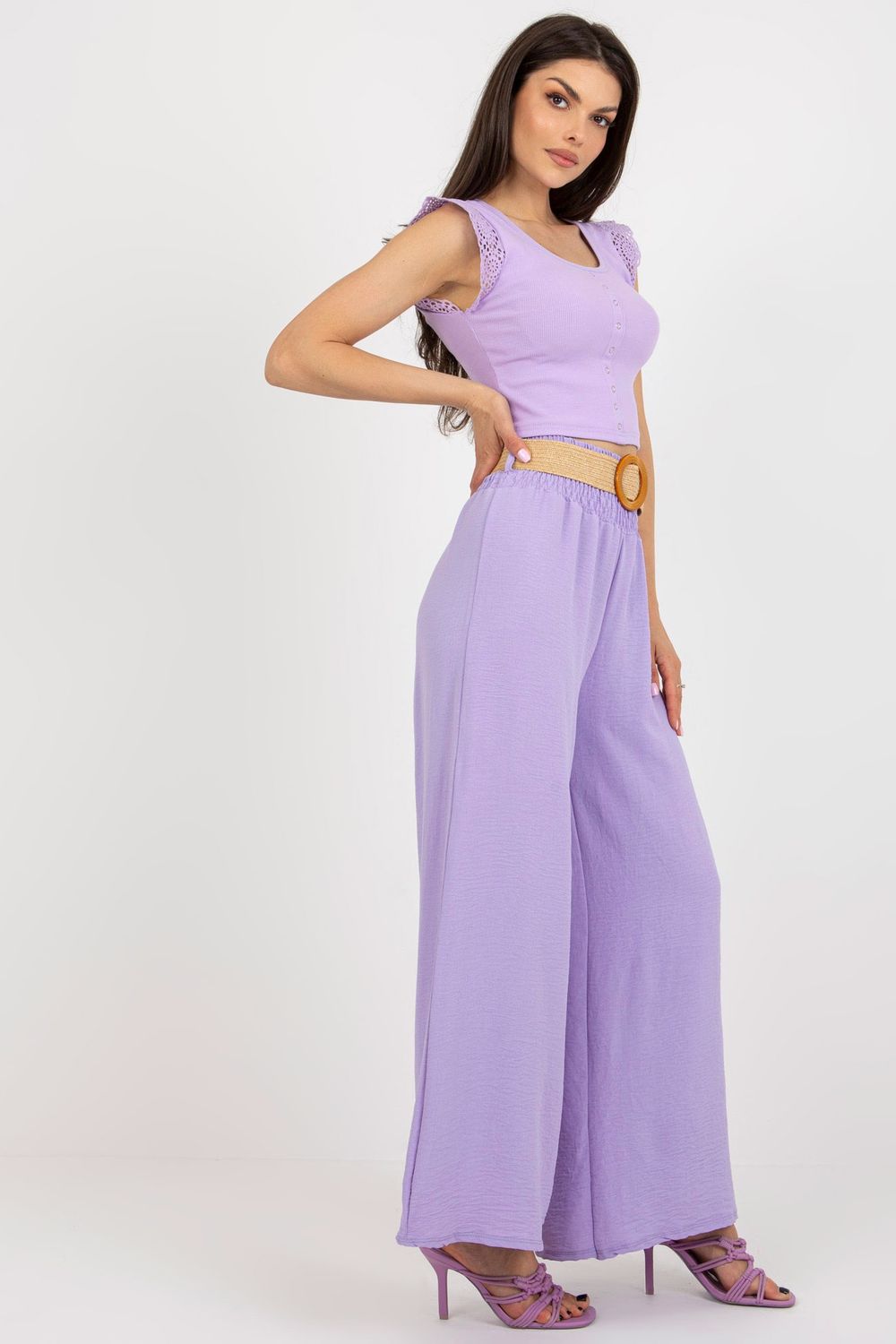 Spodnie Damskie Model DHJ-SP-8387.57 Light Violet - Italy Moda - obrazek 3