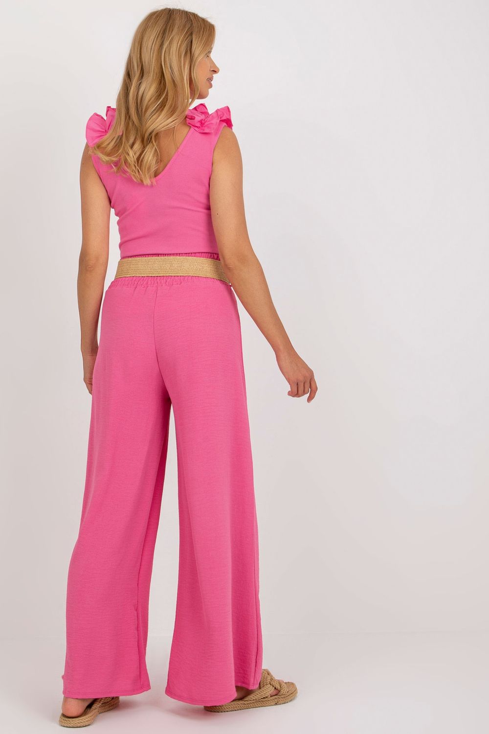 Spodnie Damskie Model DHJ-SP-8387.57 Pink - Italy Moda - obrazek 3