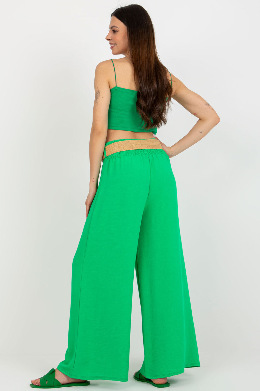 Spodnie Damskie Model DHJ-SP-8387.57 Green - Italy Moda - obrazek 3