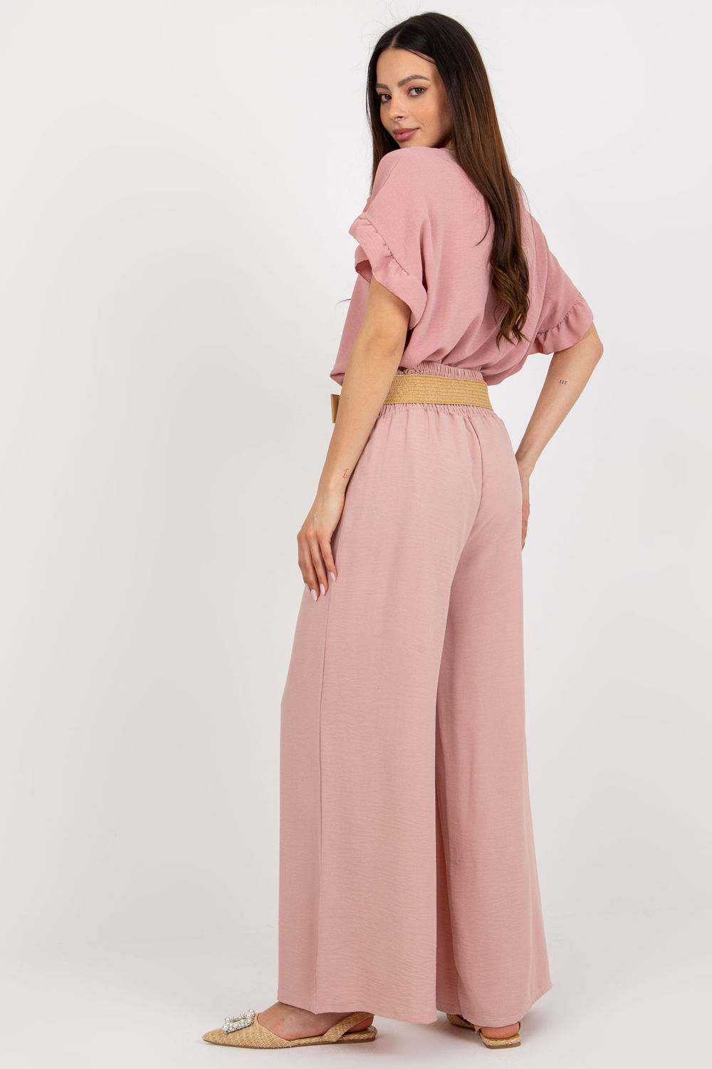 Spodnie Damskie Model DHJ-SP-8387.57 Light Pink - Italy Moda - obrazek 3