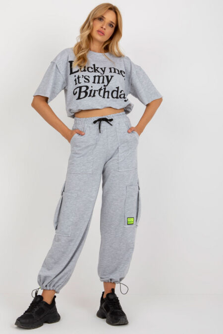 Spodnie Komplet Model BA-KMPL-Z-236.01 Grey - Badu