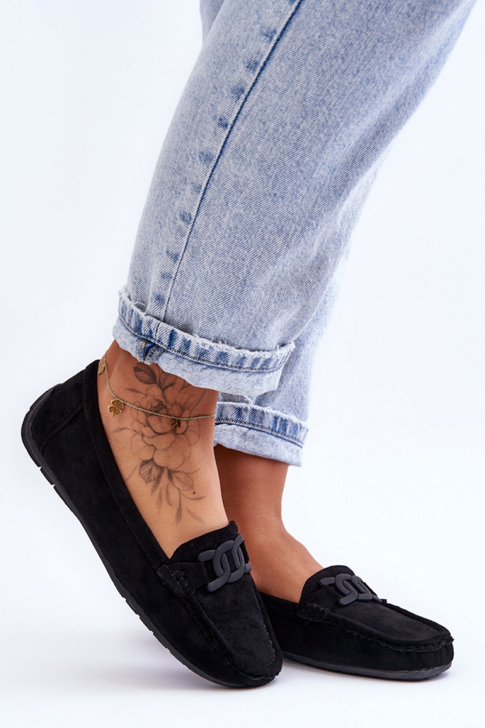 Mokasyny Model Rabell DF711 Black - Step in style - obrazek 2