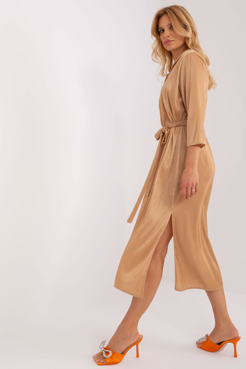 Sukienka Model LK-SK-509348.04 Camel - Lakerta - obrazek 3