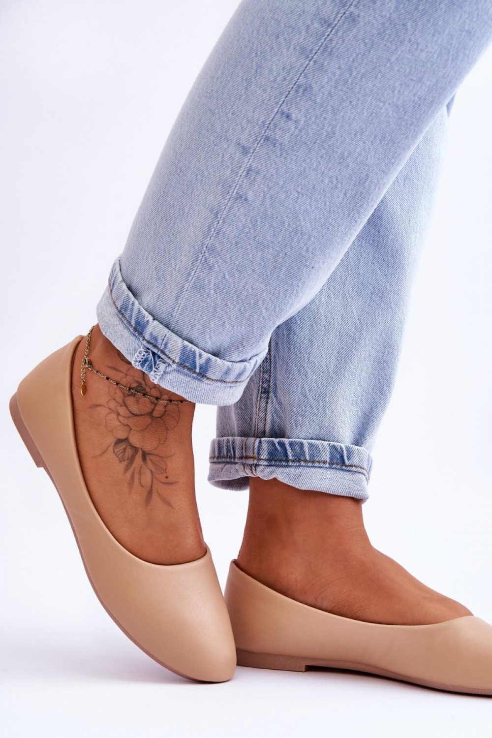 Baleriny Model Stacee 9BL02-1029 Beige - Step in style - obrazek 3
