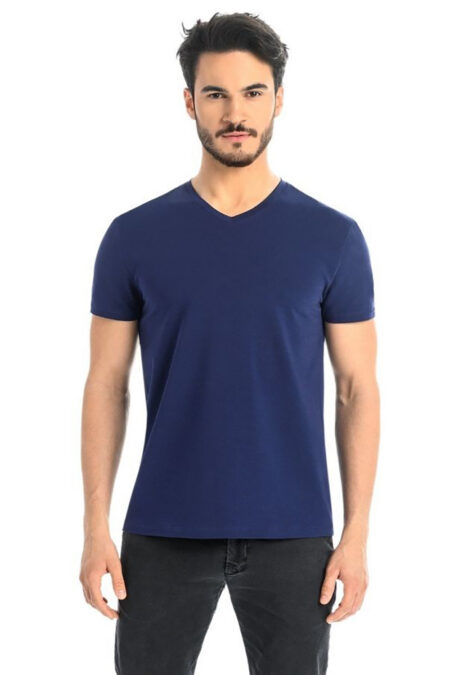 T-shirt Męski Model Dany V 1503 Navy Blue - Teyli