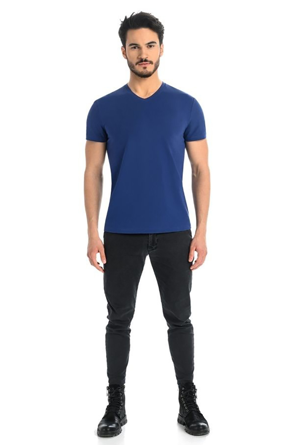 T-shirt Męski Model Dany V 1503 Jeans - Teyli - obrazek 2