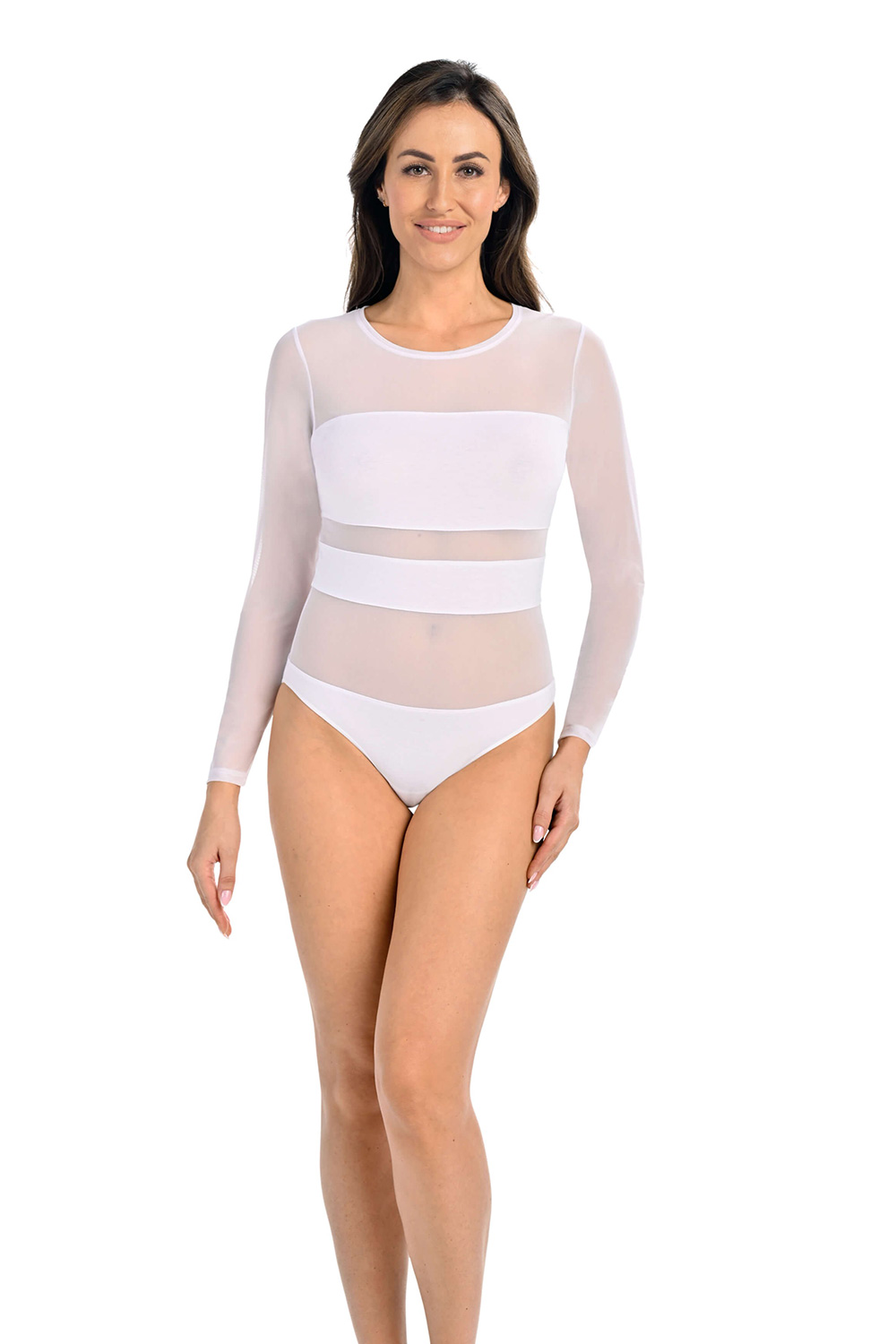 Body Model Stripy 2405 White - Teyli - obrazek 2