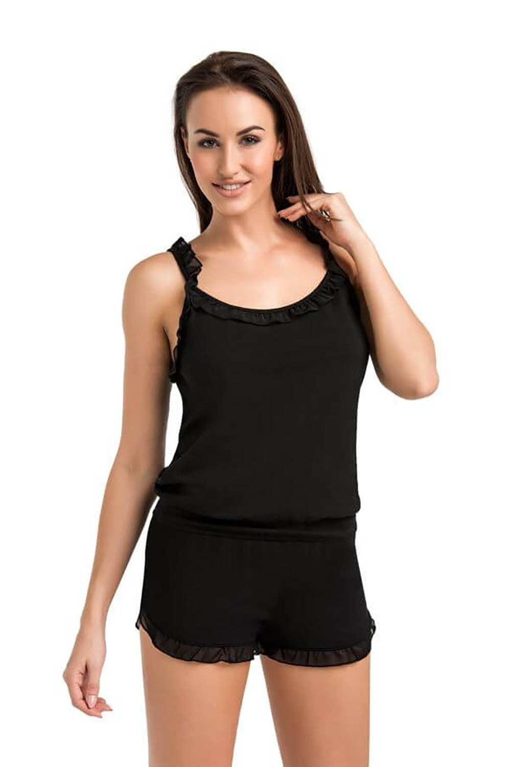 Koszulka nocna Koszulka do spania Model Sleepy 2709-1 Black - Teyli - obrazek 2