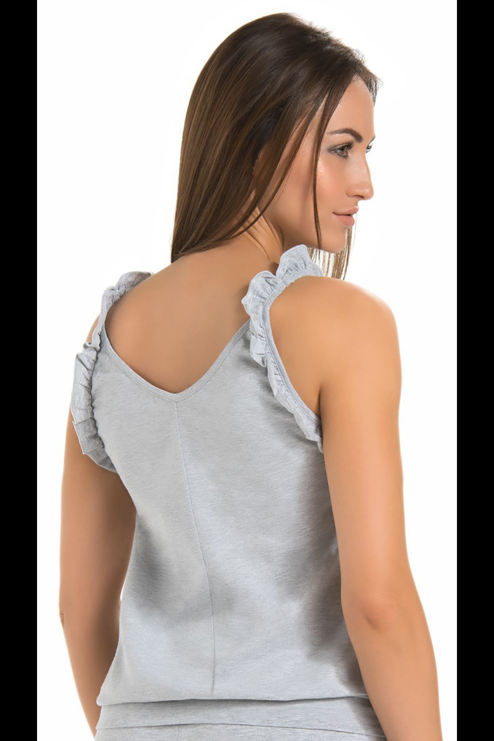 Koszulka nocna Koszulka do spania Model Sleepy 2709 Grey - Teyli - obrazek 3