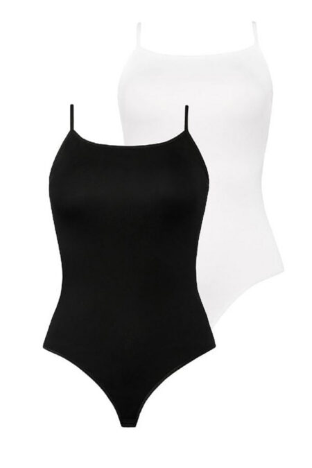 Gorsety, body, pasy Komplet body Model Goffy 2401-2 Black/White - Teyli