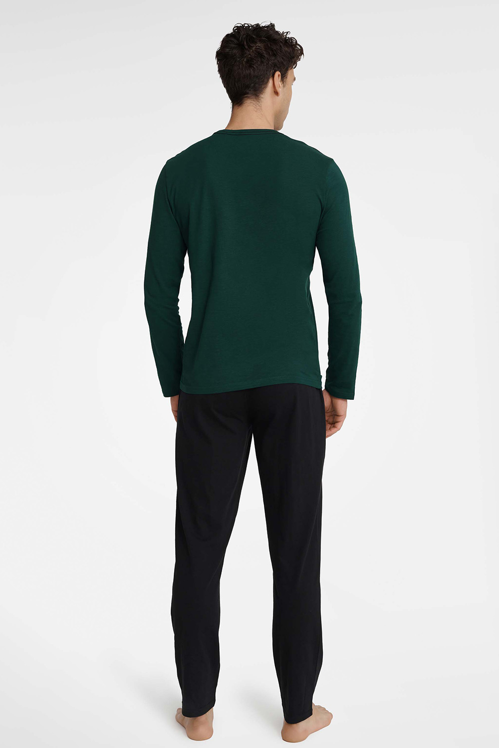 Piżama Męska Model Imress 40952-79X Dark Green/Black - Henderson - obrazek 2
