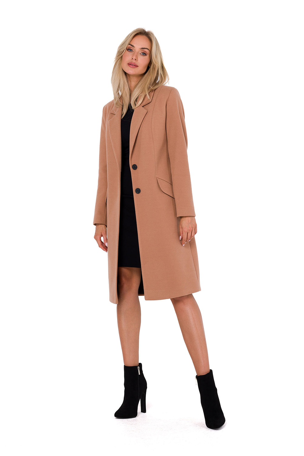 Płaszcz Damski Model MOE758 Camel - Moe - obrazek 2