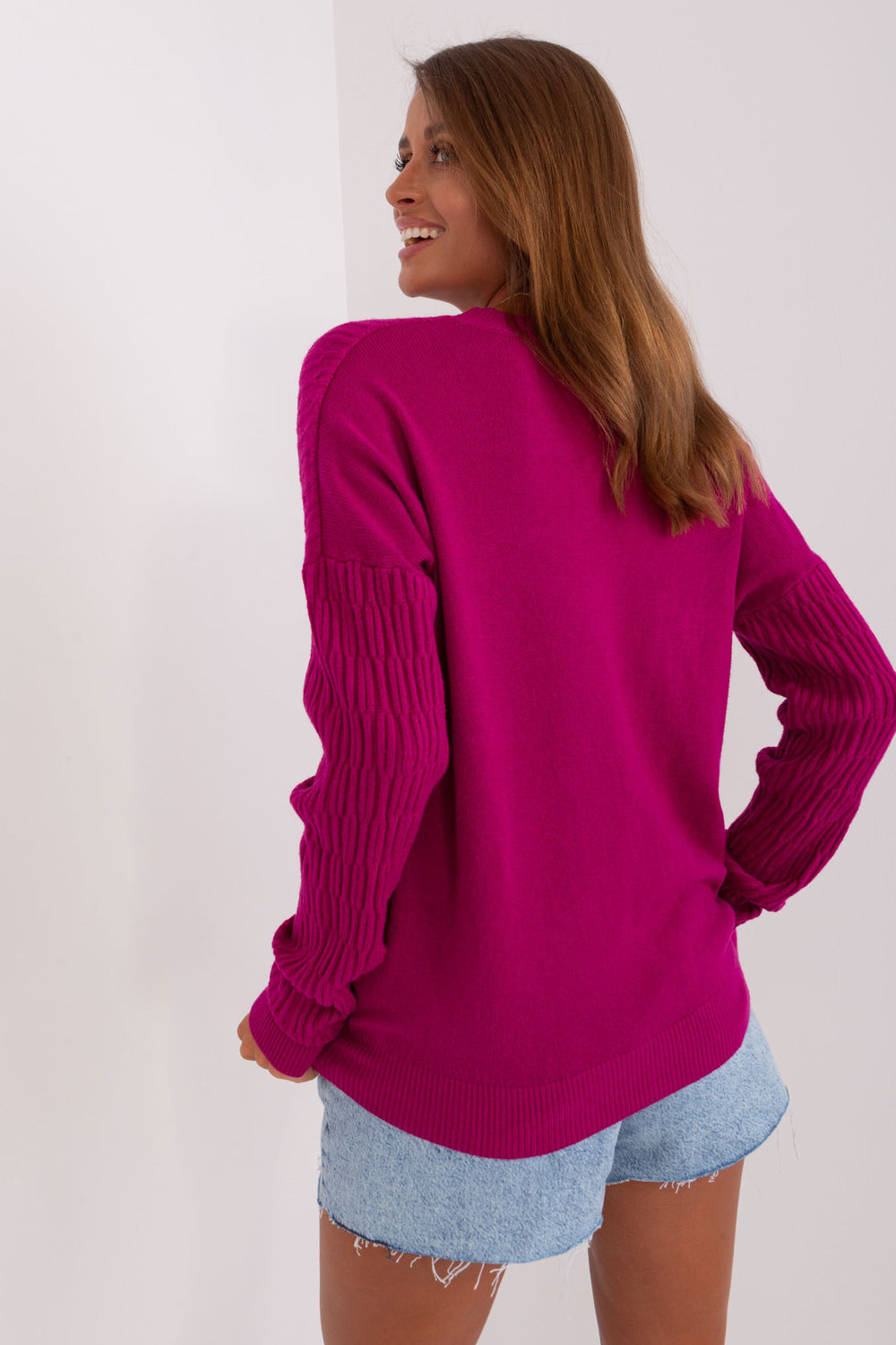 Sweter Damski Model AT-SW-2338.14P Violet - AT - obrazek 3