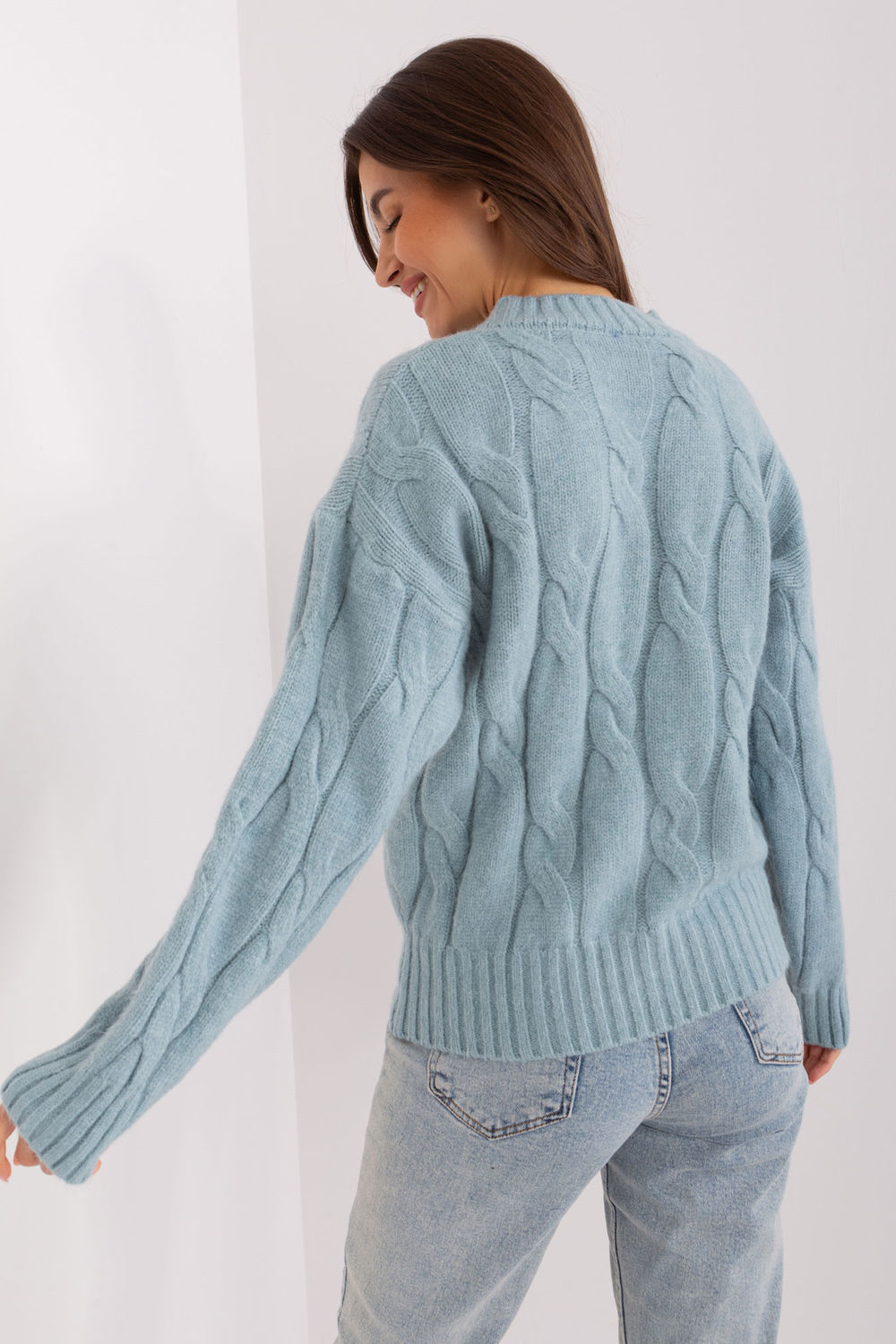 Sweter Damski Model AT-SW-0146.10P Mint - AT - obrazek 3
