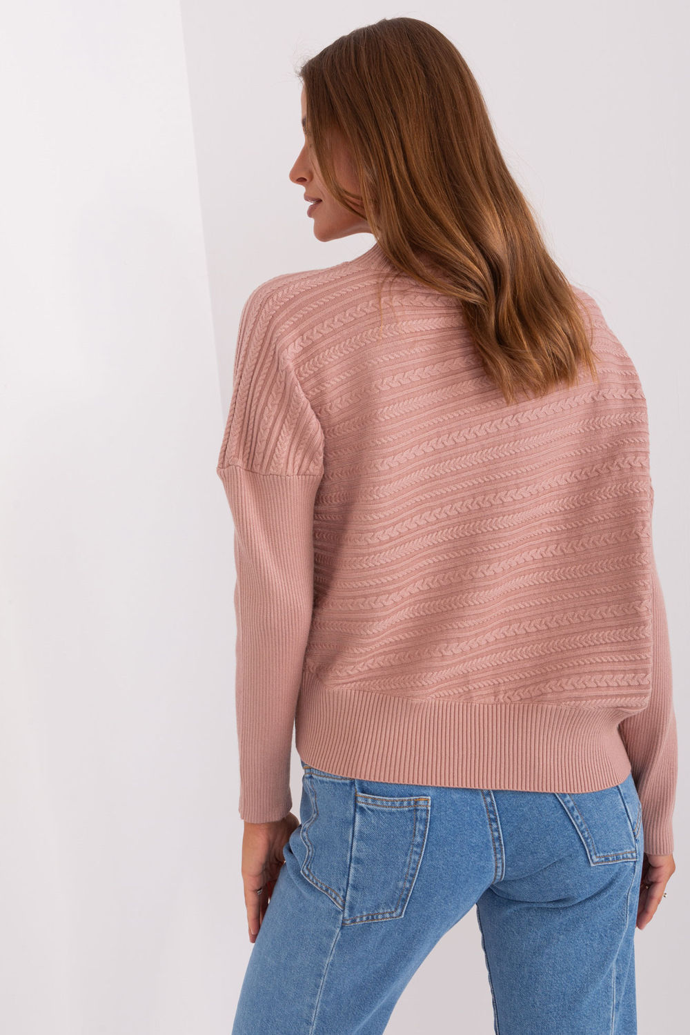 Sweter Damski Model AT-SW-2368.36X Dark Pink - AT - obrazek 3
