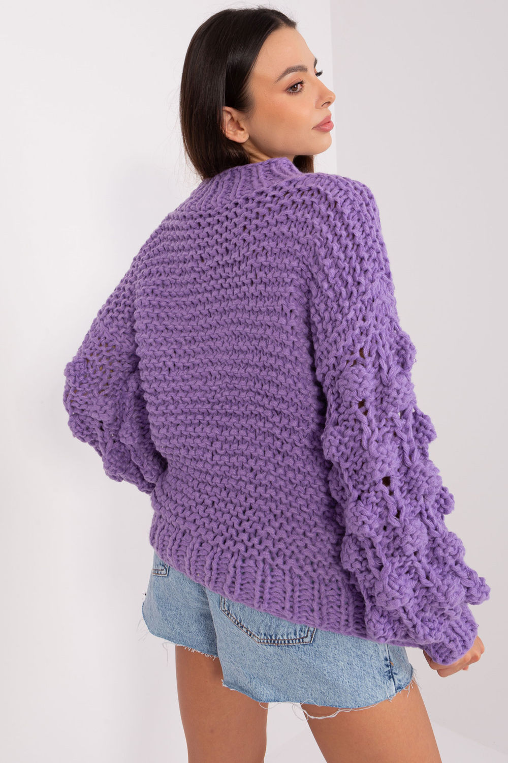 Sweter Damski Model AT-SW-2382.97P Violet - AT - obrazek 3