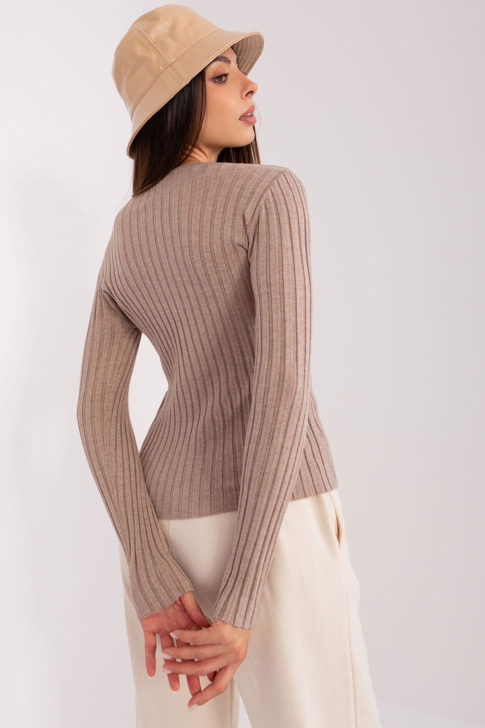 Sweter Damski Model PM-SW-PM1089.09P Dark Beige - Factory Price - obrazek 3
