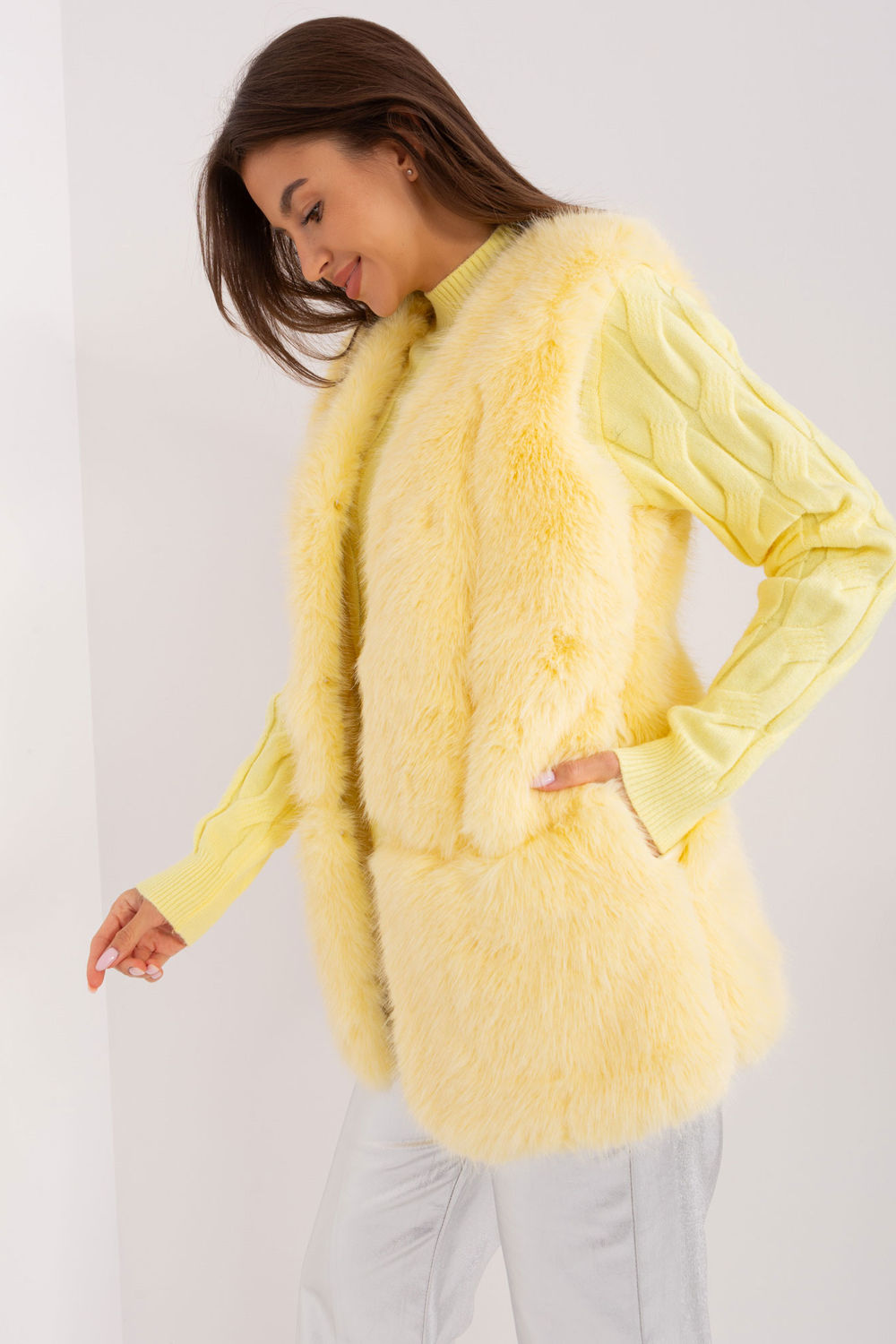 Kamizelka Model AT-KZ-2368.00P Light Yellow - AT - obrazek 2