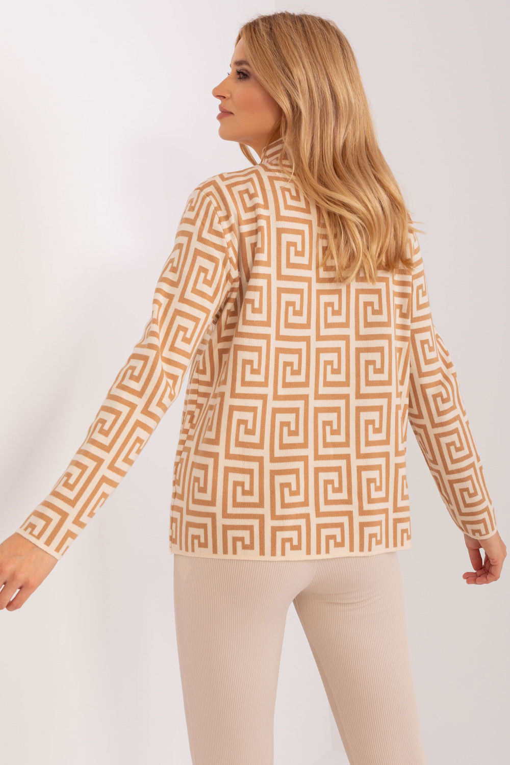 Sweter Damski Model AT-SW-2341.00P Camel - AT - obrazek 3