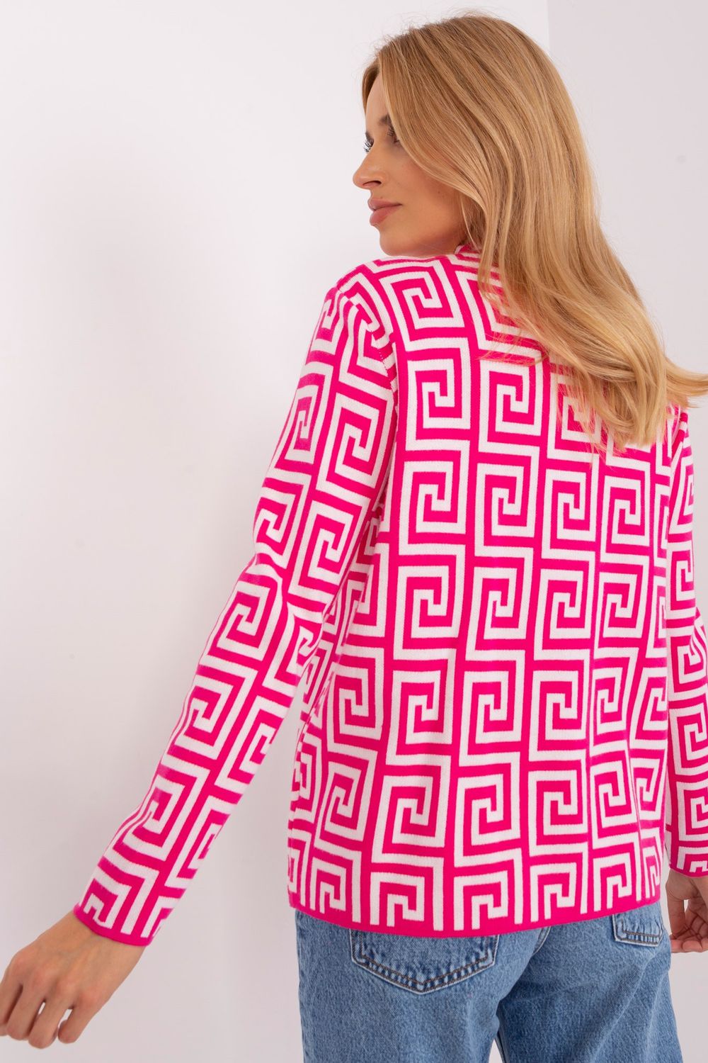 Sweter Damski Model AT-SW-2341.00P Fuksja - AT - obrazek 3