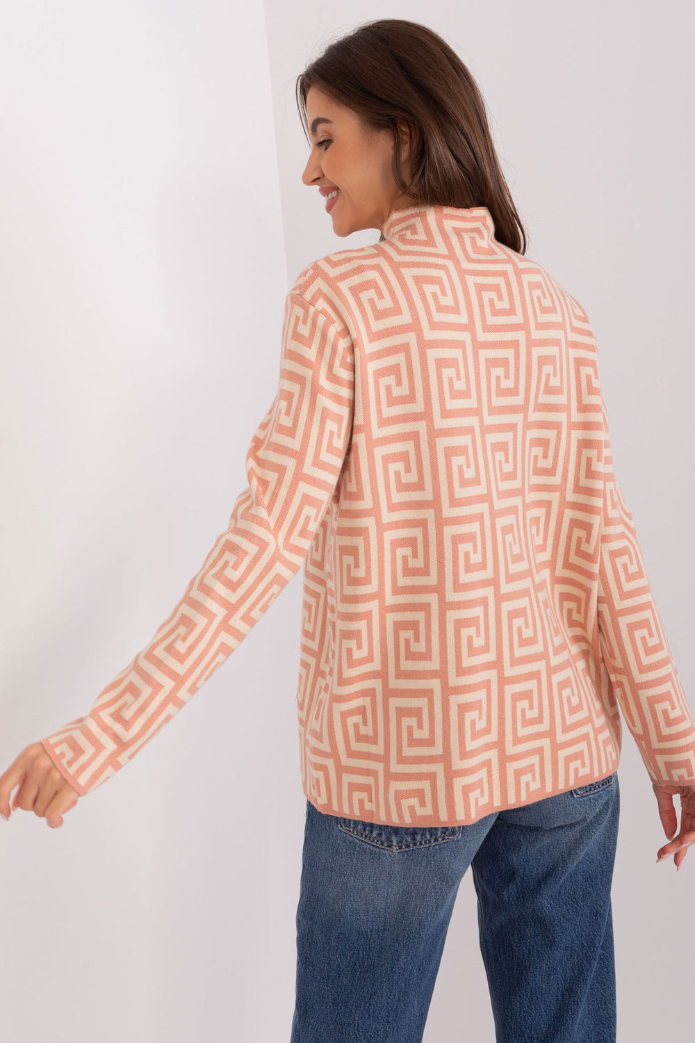 Sweter Damski Model AT-SW-2341.00P Brzoskwinia - AT - obrazek 3