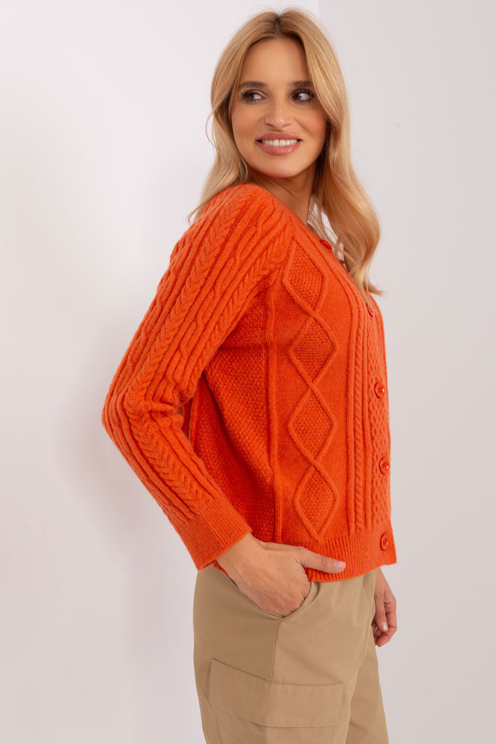 Sweter Damski Model AT-SW-2346-2.99P Orange - AT - obrazek 2