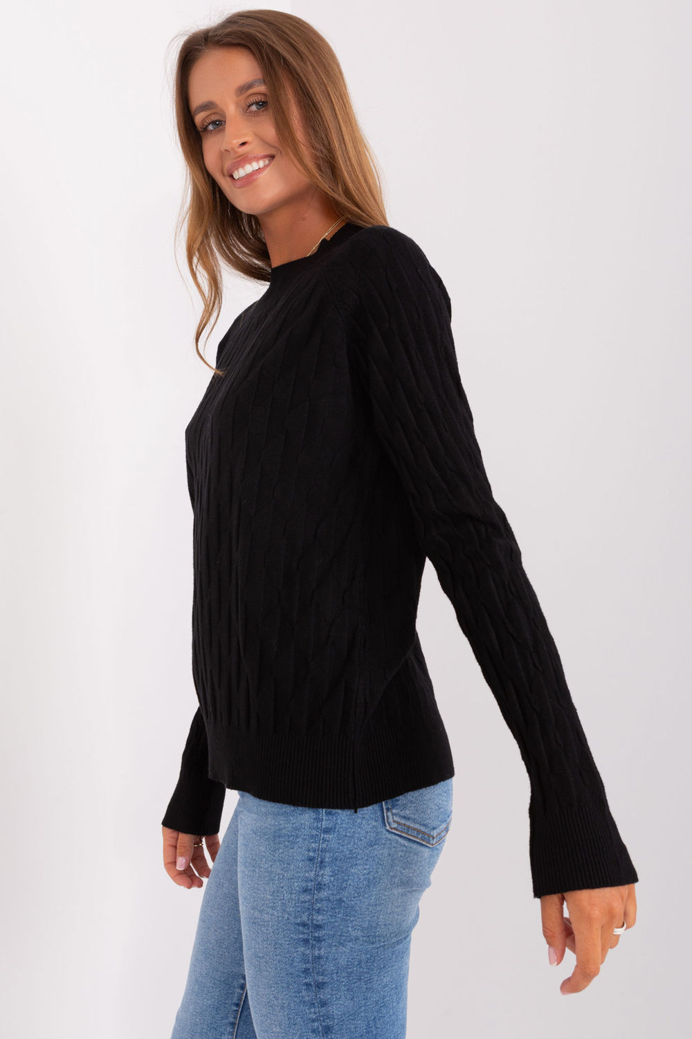 Sweter Damski Model AT-SW-2326.37X Black - AT - obrazek 2